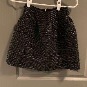 Black mini skirt